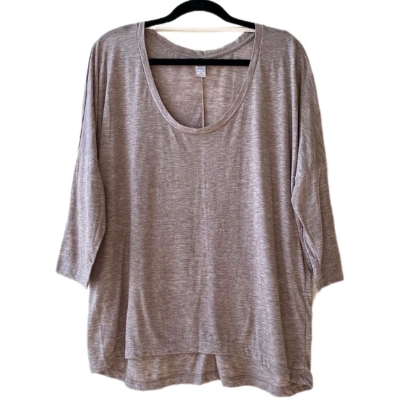 Alternative Apparel Dolman Sleeve Scoop Neck Heathered Shirt High Low Top, XL - Picture 1 of 9